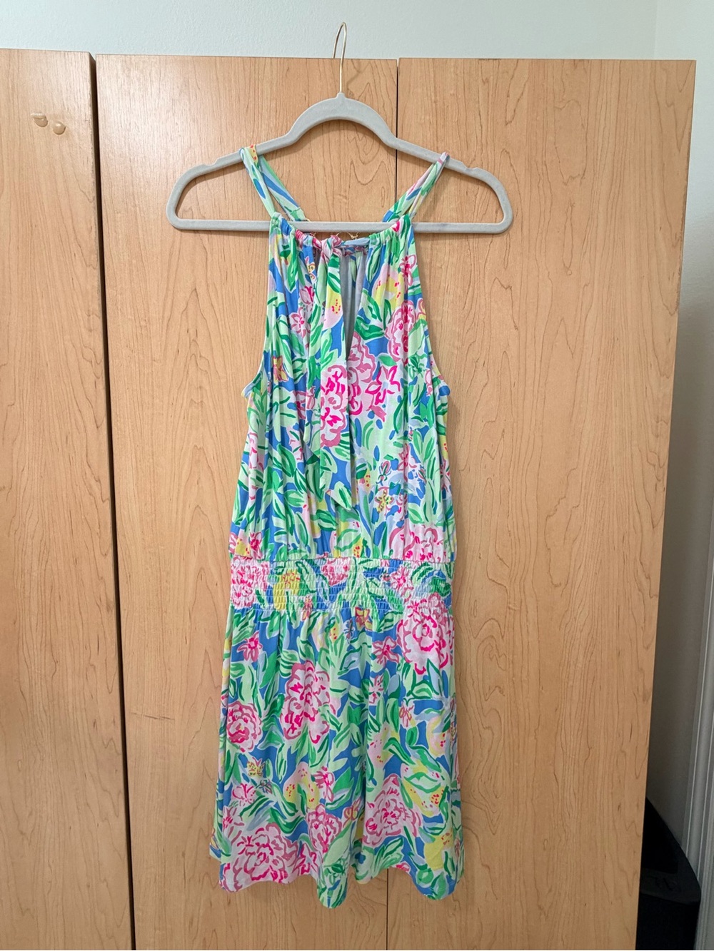 Lilly Pulitzer Mint, Pink & Blue Floral Halter Dress - Picture 2 of 3